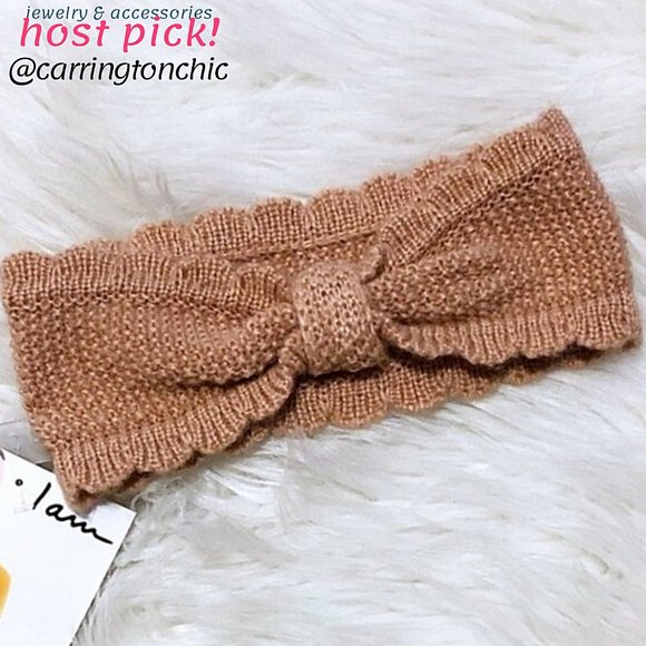 Boutique Accessories - 🚫SOLD 🚫Dusty Rose Knit Scallop Knot Headband